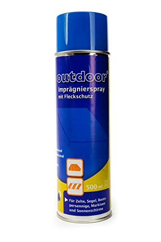 Zelt Imprägnierspray mit Fleckenschutz 500 ml - Schützt effektiv vor Feuchtigkeit und Schmutz, wasserabweisend, atmungsaktiv, UV-beständig und schnell trocknend - Ideal für Camping, Outdoor und Reisen von Campfrei