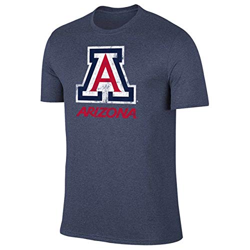 Campus Colors NCAA Erwachsenen-T-Shirt mit meliertem Logo, Herren, Arizona Wildcats - Navy, Large von Campus Colors