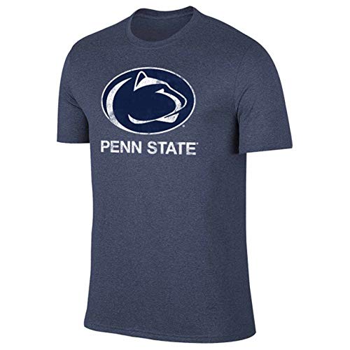 Campus Colors NCAA Erwachsenen-T-Shirt mit meliertem Logo, Herren, Penn State Nittany Lions - Navy, Medium von Campus Colors