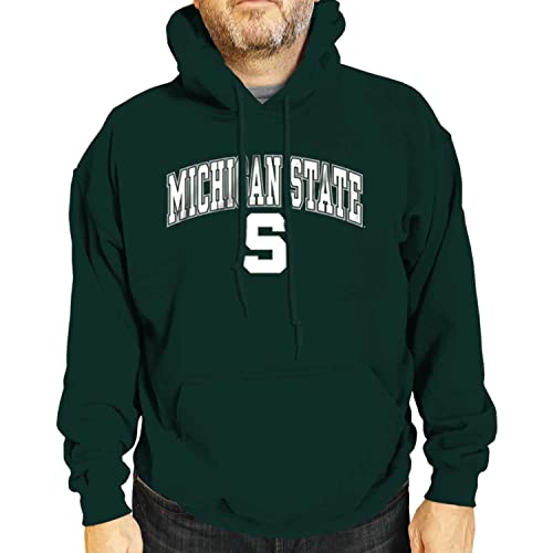 Michigan State Spartans Erwachsene mittlere Logo Sweatshirt mit Kapuze – Grün,, Herren, grün von Campus Colors