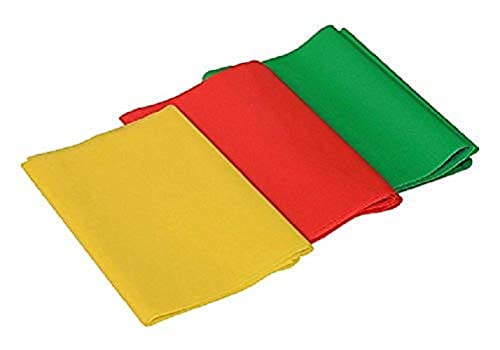 CanDo Trainingsband LATEXFREI / Widerstandsband / Gymnastikband - 3er PACK - gelb/rot/grün (sehr leicht/leicht/medium) - jeweils 1,5 m Länge von Cando