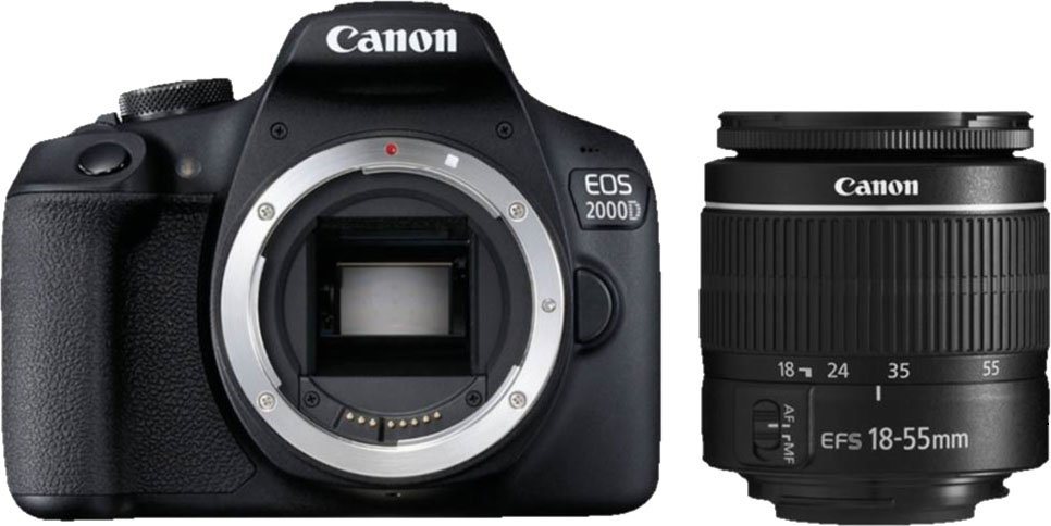 Canon EOS 2000D Kit 18-55 mm DC III Spiegelreflexkamera (EF-S 18-55mm f/3.5-5.6 III, 24,1 MP, NFC, WLAN (WiFi) von Canon