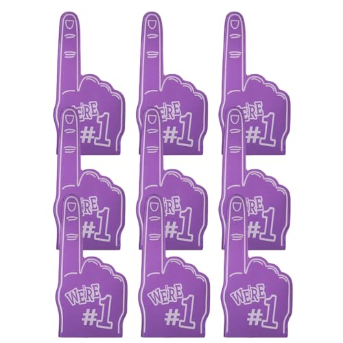 Cansybil 3 Stück 45,7 cm große Schaumstoff-Finger, Cheerleader-Schaumstoff-Hände – entworfen für alle Arten von Sportveranstaltungen, Spielen, Schulen und Stadien (9, lila) von Cansybil