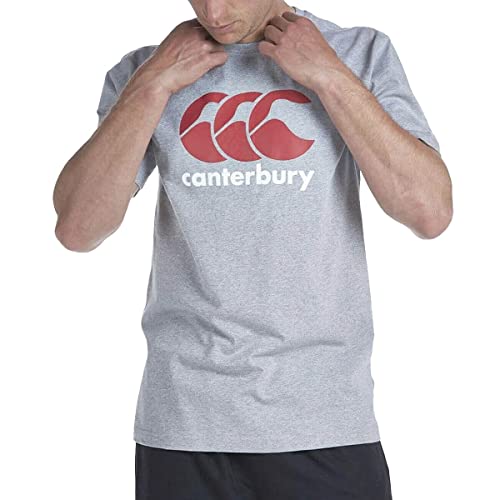 Canterbury Herren CCC Logo Baumwollmischung T-Shirt - Classic Marl/Rot/Weiß - L von Canterbury