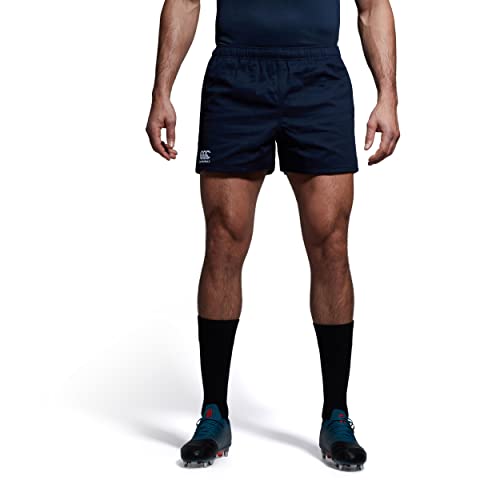 Canterbury CCC Professionell Baumwolle Shorts, Herren Rugby Kurz, Interne Zugleine & Taschen, Fitness/Training Kurz, Marineblau, Herren 2X-Large von Canterbury