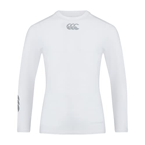 Canterbury Kinder Oberteil Thermoreg Base Layer Langarm-Unterhemd, Weiß, S, E746845-001-SB von Canterbury