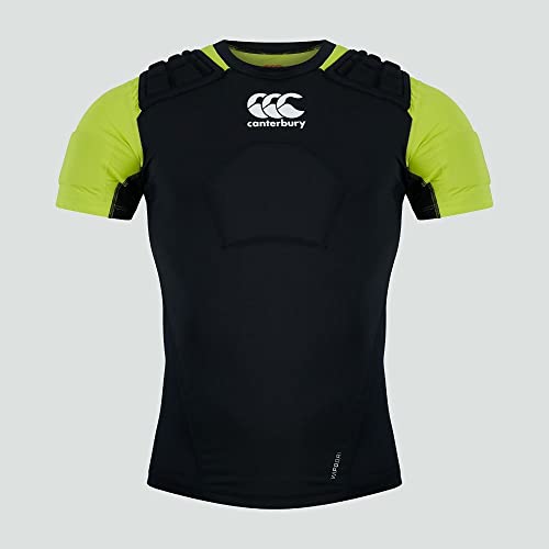 Canterbury CCC-Pro-Schutz Rugby-Schutzweste, Schwarz/Weiß/Silber/Wild Lime, XXL von Canterbury
