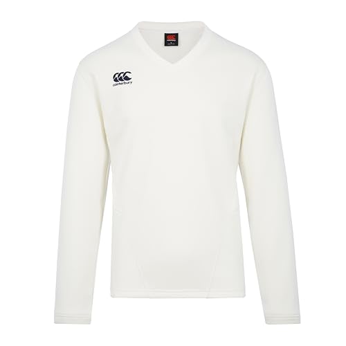 Canterbury Classic Long Sleeve Cricket Overshirt für Herren, Flag Red/Weiß, L von Canterbury