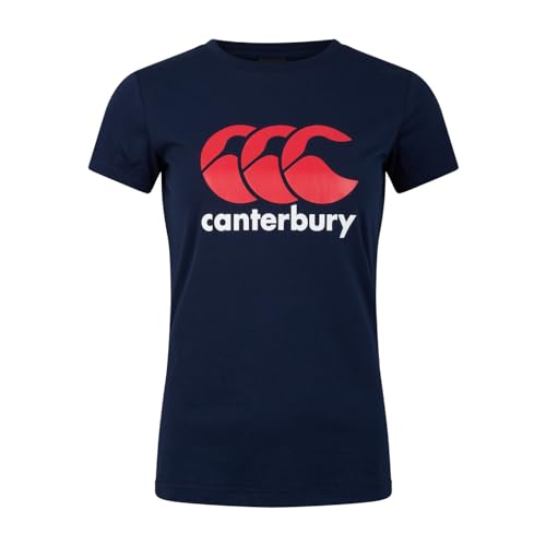 Canterbury Damen Logo T-Shirt, Navy, 36 von Canterbury