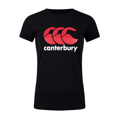 Canterbury Damen Logo T-Shirt, Schwarz, 40 von Canterbury
