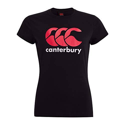 Canterbury Damen Logo T-Shirt, Schwarz, 6 von Canterbury