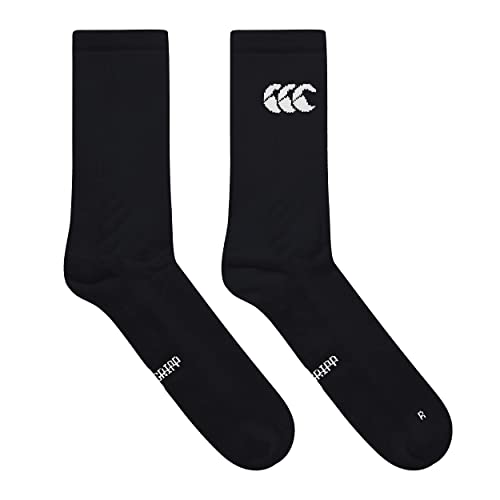 Canterbury Herren Anti-Slip Grip Mid Calf Socken mit mittlerer Wadenhöhe, Schwarz, XS von Canterbury