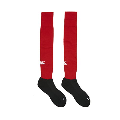 Canterbury Herren Mannschaft Rugby Socken Bekleidung Plain Playing Socken, Rot (Red), XS (Herstellergröße: Junior 11 - 1) von Canterbury