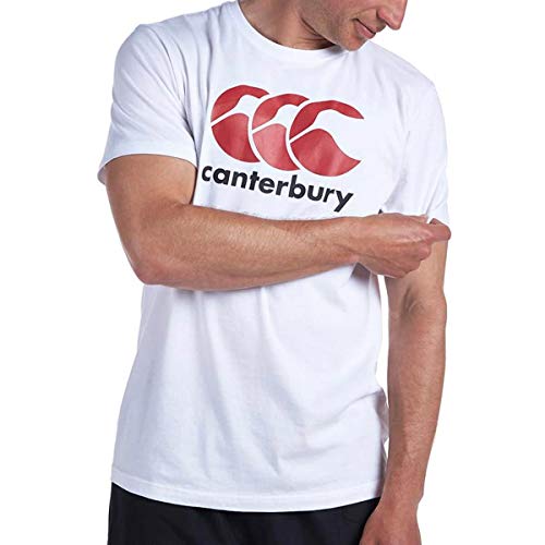 Canterbury Herren CCC Logo Baumwollmischung T-Shirt - Weiß/Rot/Schwarz - XL von Canterbury