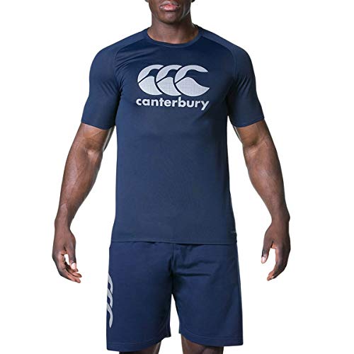 Canterbury of New Zealand Herren Vapodri Large Logo Training T-Shirt, Navy, 3XL von Canterbury
