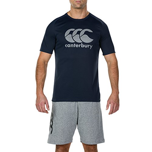 Canterbury Herren T-Shirt VapoDri Training Mit Großem Logodruck, Navy, XS, E546649-769-XS von Canterbury