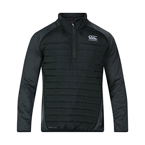 Canterbury Herren VapoShield Hybride Mit Viertelreißverschluss Oberteil, Schwarz, XL von Canterbury