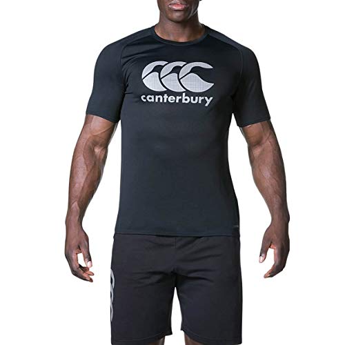 Canterbury Herren T-Shirt Vapodri Training Mit Großem Logodruck, Schwarz, XS, E546649-989-XS von Canterbury