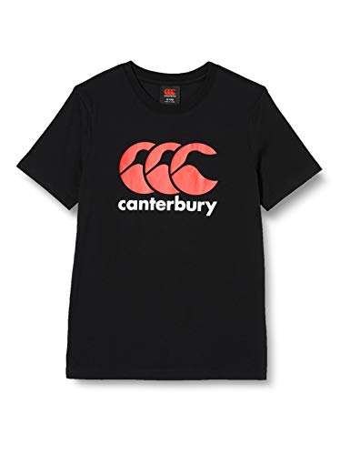 Canterbury Jungen Logo T-Shirt, Schwarz, 40 von Canterbury