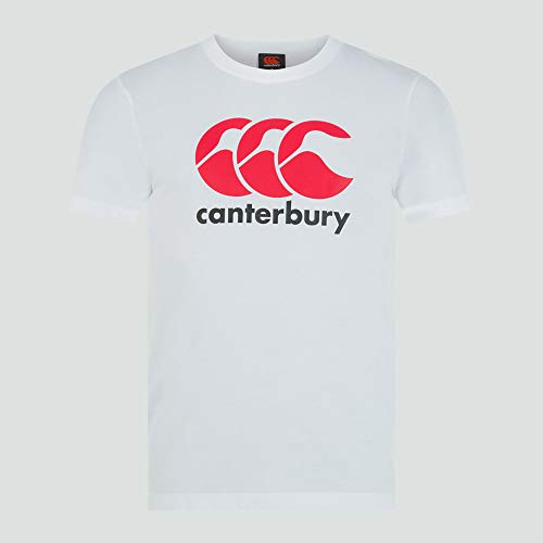 Canterbury Jungen Logo T-Shirt, weiß, 40 von Canterbury
