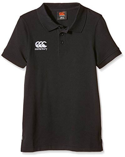 Canterbury Jungen Waimak Poloshirt, Schwarz, Größe 8, 34 von Canterbury