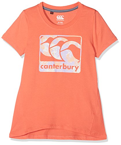 Canterbury Mädchen CCC Grafisches Logo T-Shirt, Korallen Rot, 6 von Canterbury