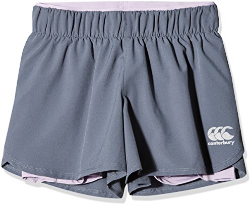 Canterbury Mädchen Vapodri 2-in-1 Trainingsshorts, Grisaille, 6 von Canterbury