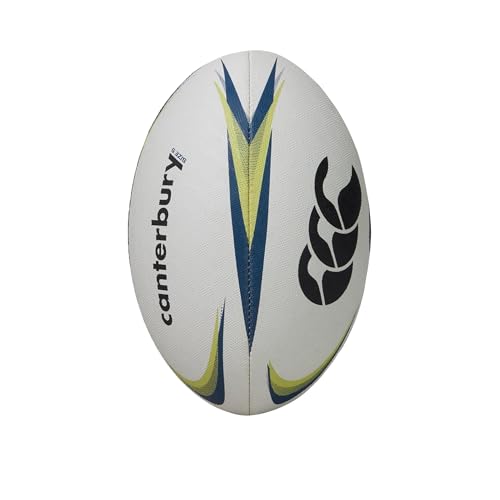 Canterbury Mentre Rugby Ball, Erwachsene, Unisex, Weiß/Limette/Blau (Mehrfarbig), 4 von Canterbury