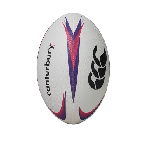 Canterbury Mentre Rugby Ball, Erwachsene, Unisex, Weiß/Violett/Violett, 5 von Canterbury