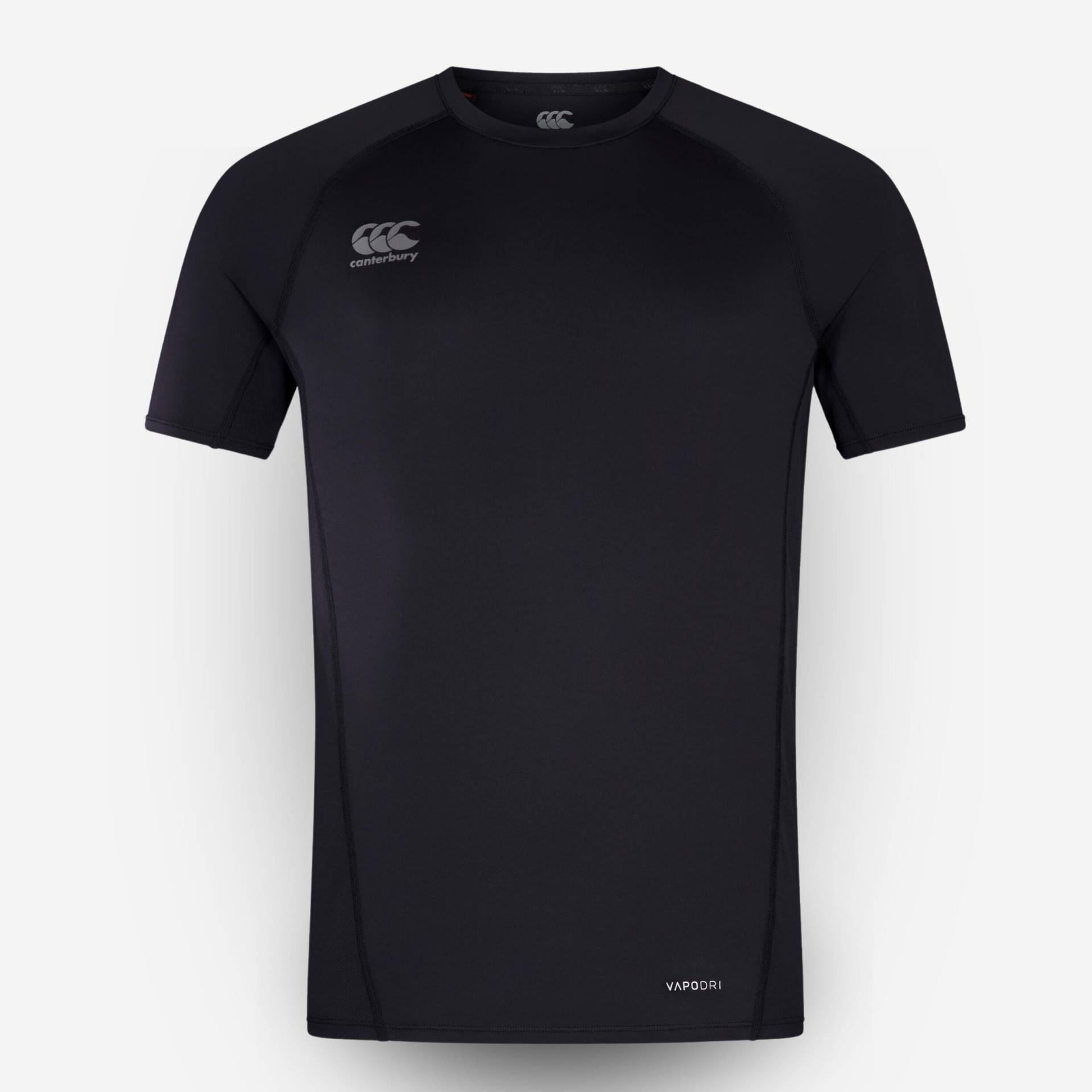 Damen/Herren Rugby T-Shirt - CCC Small Logo Super Light schwarz von Canterbury