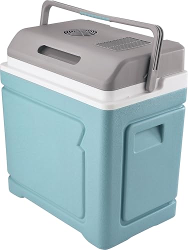 C.A.O. Elektrische Kühlbox Multiconnect (12 V/220 V/USB), 30 Liter, aus PP+PU HDPE – Farbe Grau/Blau – Länge 46 cm – Breite 30 cm – Höhe 49 cm von Cao