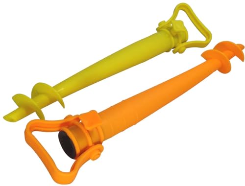 Cao 2 Stück Sonnenschirmfüße aus Kunststoff, Orange oder Gelb, 43 cm von Cao