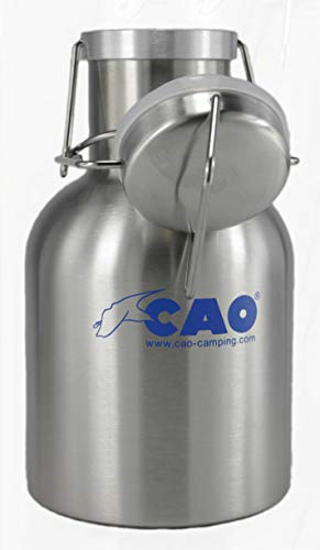 Cao Flasche mit Deckel, 1 l, Edelstahl, 20 cm, Grau von Cao