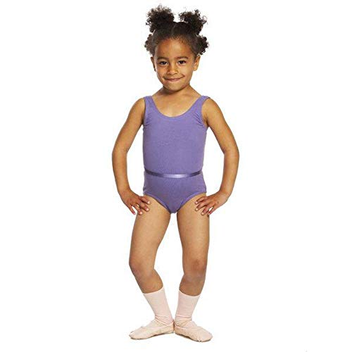Capezio Mädchen Tank Gymnastikanzug mit Gürtel, Dark Lavendel, Größe L von Capezio