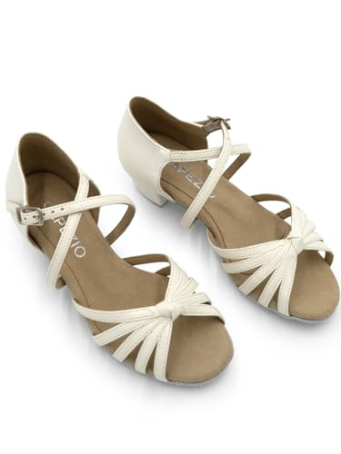 Capezio Valentina Ballroom Shoe - Girls, White, 1.5 M von Capezio