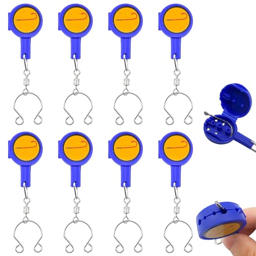 Angelknoten-Bindewerkzeug, schützt Angelhaken, schnell und einfach zu binden, ohne die Hände zu verletzen, Angelzubehör für Anfänger, Nagelknoten-Werkzeug (blau), 8 Stück von Capiant