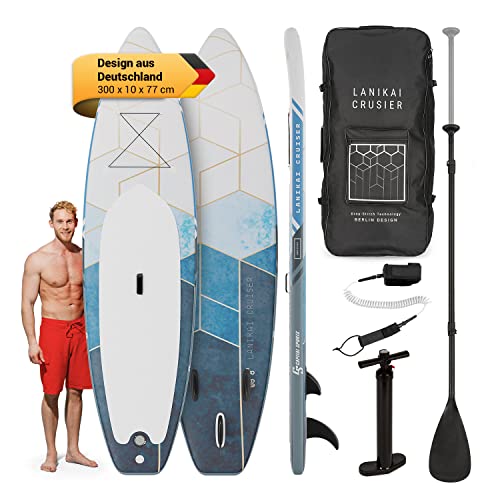 Capital Sports Aufblasbares SUP Board Set, All-Rounder SUP Board mit Aluminium Paddel, Stand Up Paddling Board für Kinder & Erwachsene, Paddle Board Aufblasbar mit Tasche & Pumpe, 305cm/10ft von CAPITAL SPORTS