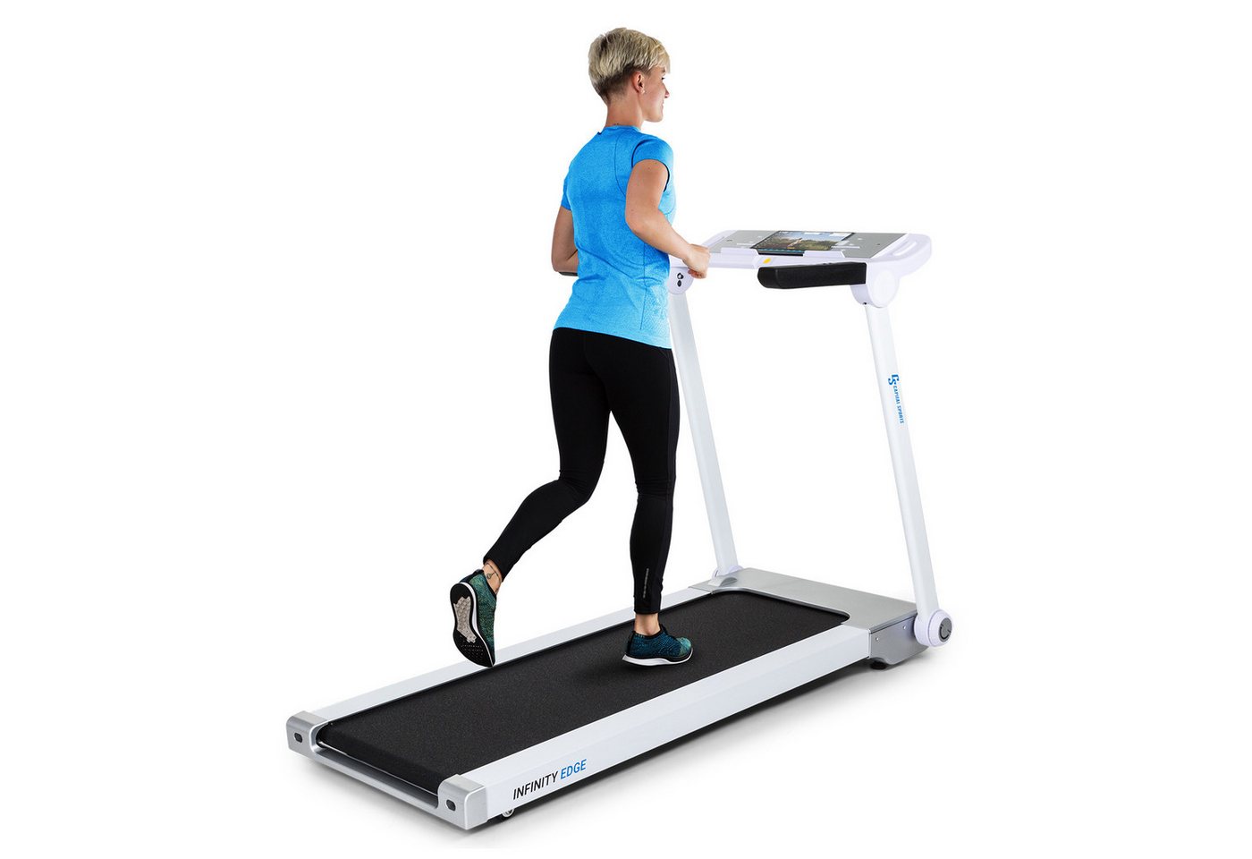 Capital Sports Laufband Infinity Edge Laufband (Set), Cardio Bluetooth LED elektrisch Lautsprecher Training Computer von Capital Sports