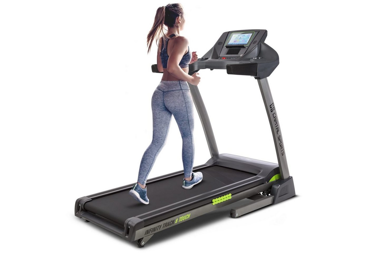 Capital Sports Laufband Infinity Track 6.0, Treadmill Laufbahn mit Pulssensor 36 Programme klappbar Bodenrollen von Capital Sports