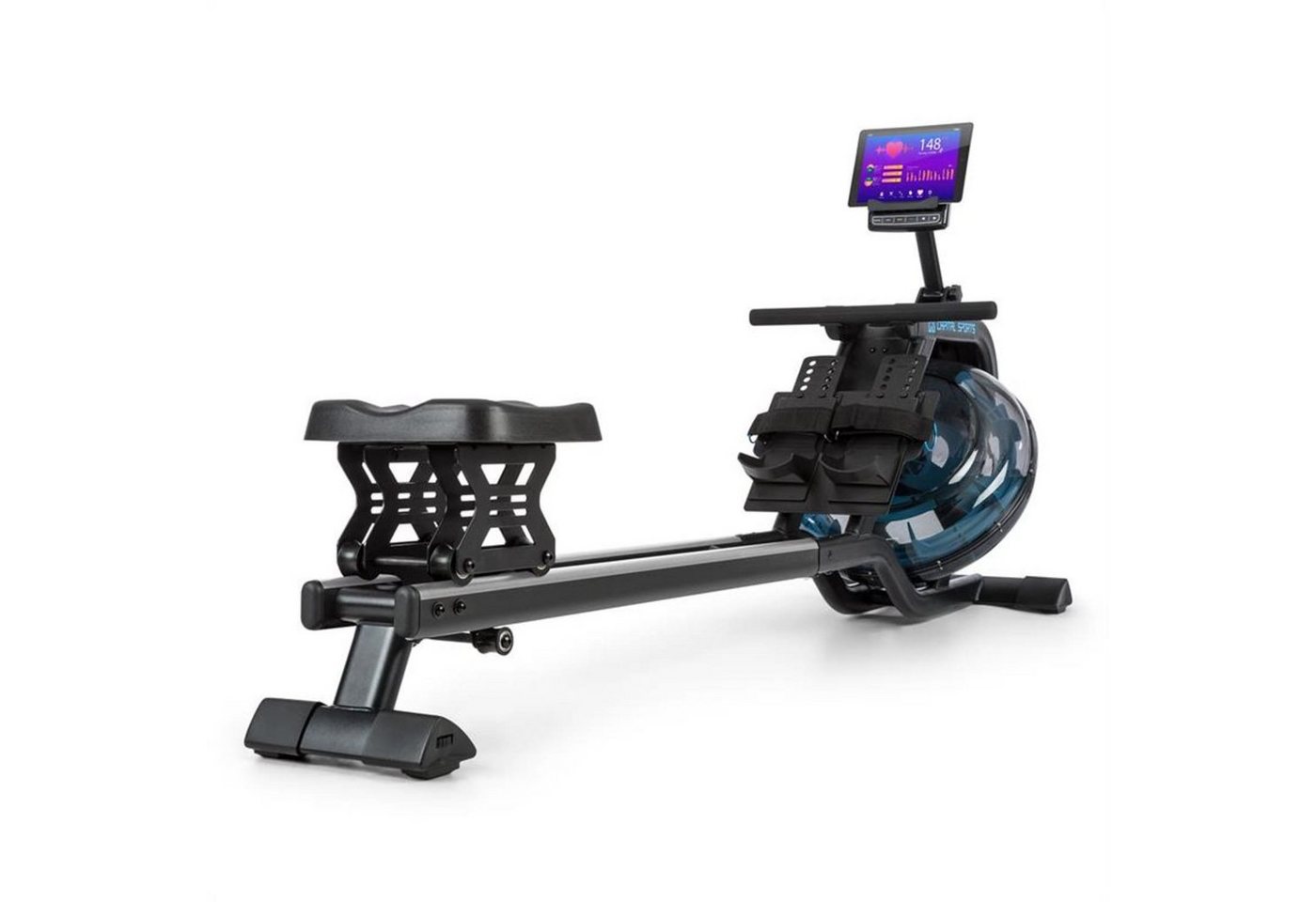 Capital Sports Rudermaschine Flow M2 (Tablet-Halterung ,Trainingscomputer mit LCD-Display) von Capital Sports
