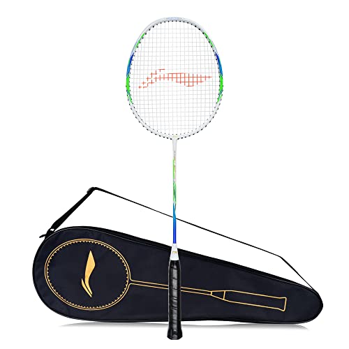 Capri Overseas Unisex-Adult AYPQ092-5 Badminton-1, White/Blue, One Size von LI-NING