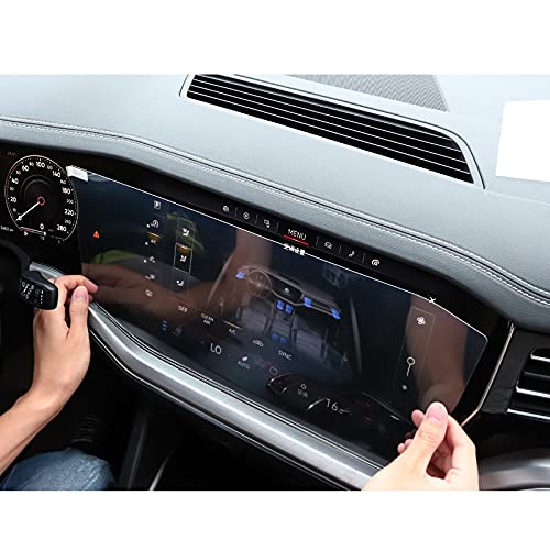 CarWorld Für Volkswagen Touareg CR 2019-2020, Auto-Styling GPS-Navigationsbildschirm Schutzfolie Dashboard-Display TPU-Aufkleber von CarWorld