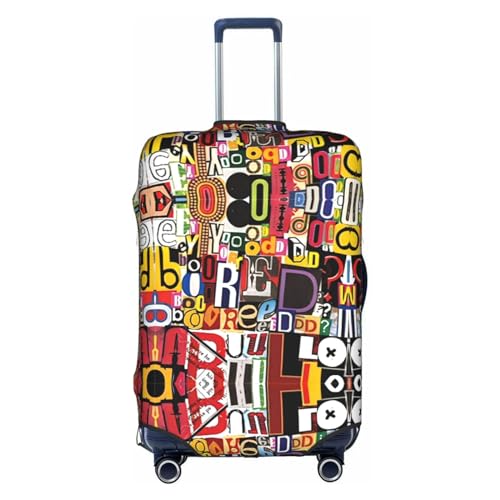 Ausziehbare Kofferhülle mit Buchstaben und Zahlen, doppelseitiger Druck, Reisegepäck-Zubehör, Buchstabe und Zahlen., XL von CarXs
