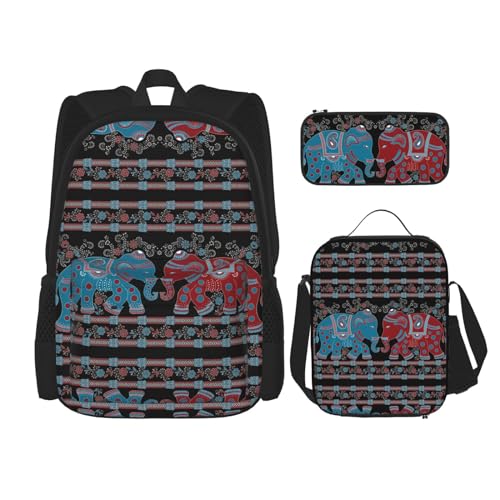 CarXs Trendiger Rucksack für kleine Hunde, Lunch-Tasche und Federmäppchen, entworfen für den täglichen Gebrauch, Lila Elefant, Einheitsgröße von CarXs