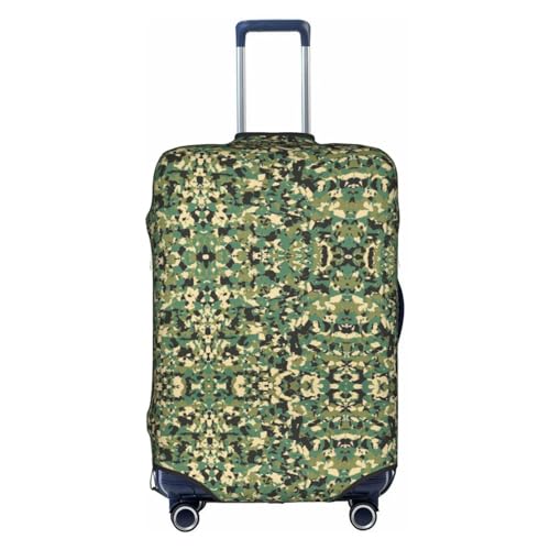 Dehnbare Kofferhülle aus rotgoldenem Marmor, doppelseitiger Druck, Schutz vor Kratzern, Reisegepäck-Zubehör, camouflage, L von CarXs