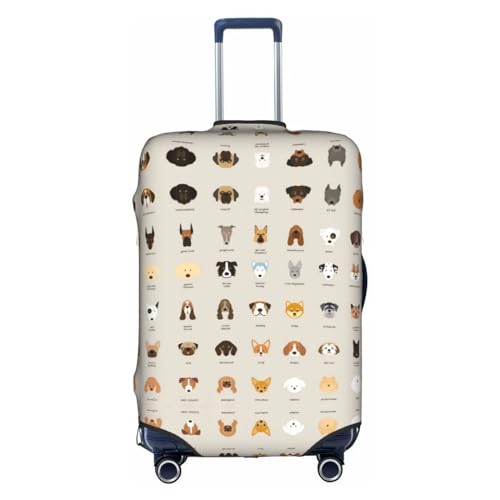 Dehnbare Kofferhülle mit Sternenhimmel, doppelseitiger Druck, Reisegepäck-Zubehör, Hunderasse, M von CarXs