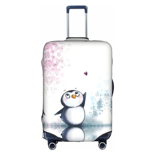Dehnbare Kofferhülle mit Sternenhimmel, doppelseitiger Druck, Reisegepäck-Zubehör, I Love Pinguine, XL von CarXs