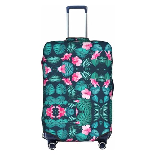 Frische Sukkulenten dehnbare Kofferhülle – doppelseitiger Druck, Kratzschutz, Reisegepäck-Zubehör, Hawaii Rosa Blume, S von CarXs