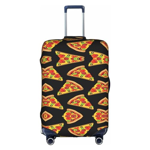 Rote Rose dehnbare Kofferhülle – doppelseitiger Druck, Kratzschutz, Reisegepäck-Zubehör, Leckere Pizza, XL von CarXs