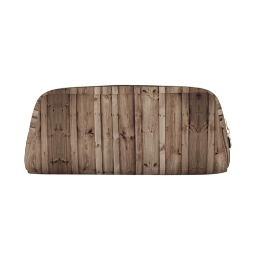 Tiger Stripe Federmäppchen – vielseitige und langlebige Tragetasche aus genarbtem Leder für tägliche Essentials, Holzmaserung, Einheitsgröße, Koffer von CarXs